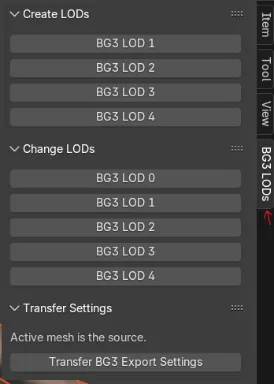 BG3 LOD and Export Tools - Blender 4.4