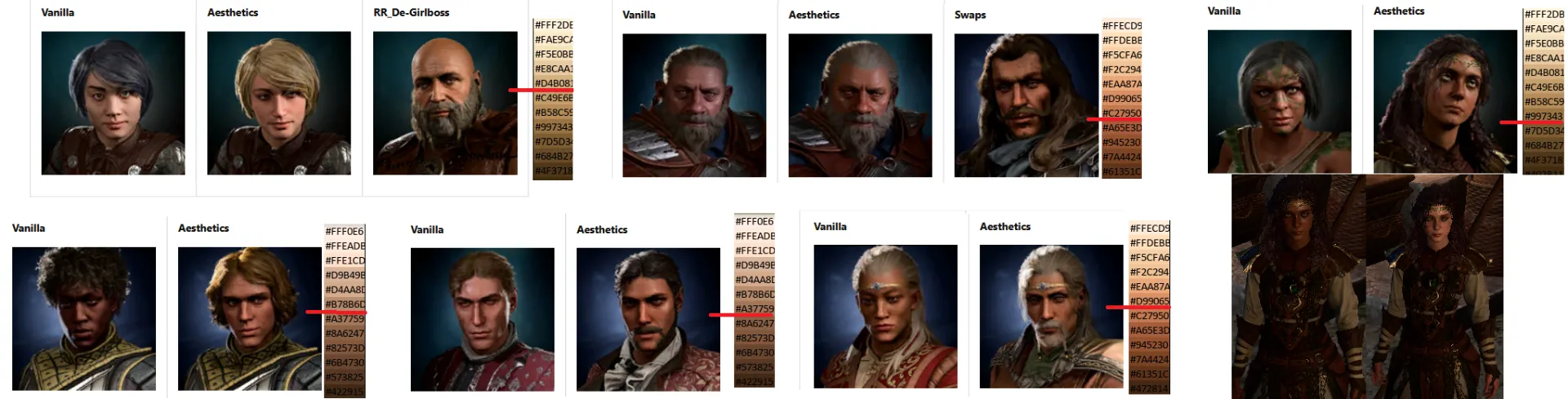 If the skin is below the 4th color grade, it have been lightened. With some exeptions listed in the description.